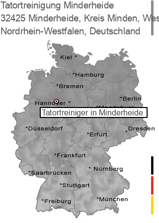 Tatortreinigung Minderheide, Kreis Minden, Westfalen;Minderheide, Westfalen, 32425 Minderheide