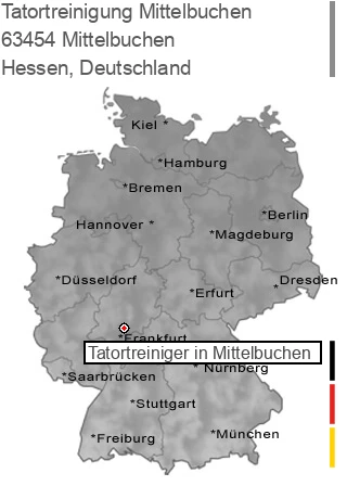Tatortreinigung Mittelbuchen, 63454 Mittelbuchen
