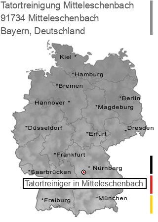 Tatortreinigung Mitteleschenbach, 91734 Mitteleschenbach