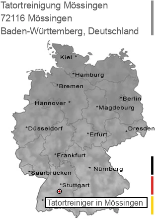 Tatortreinigung Mössingen, 72116 Mössingen