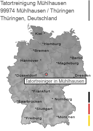 Tatortreinigung Mühlhausen / Thüringen, 99974 Mühlhausen