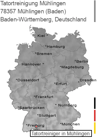 Tatortreinigung 78357 Mühlingen, Baden-Württemberg Tatortreinigung Mühlingen (Baden), 78357 Mühlingen