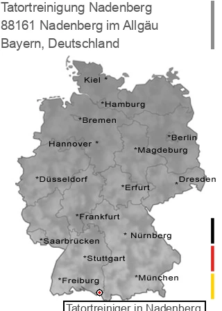 Tatortreinigung Nadenberg im Allgäu, 88161 Nadenberg
