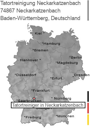 Tatortreinigung Neckarkatzenbach, 74867 Neckarkatzenbach