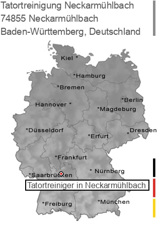 Tatortreinigung Neckarmühlbach, 74855 Neckarmühlbach