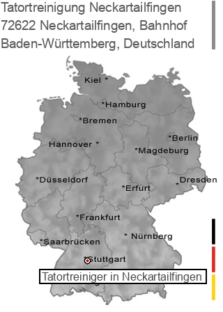 Tatortreinigung Neckartailfingen, Bahnhof, 72622 Neckartailfingen