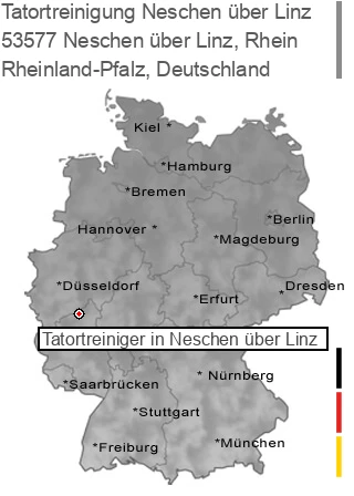 Tatortreinigung Neschen über Linz, Rhein, 53577 Neschen über Linz