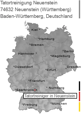 Tatortreinigung Neuenstein (W&uuml;rttemberg), 74632 Neuenstein