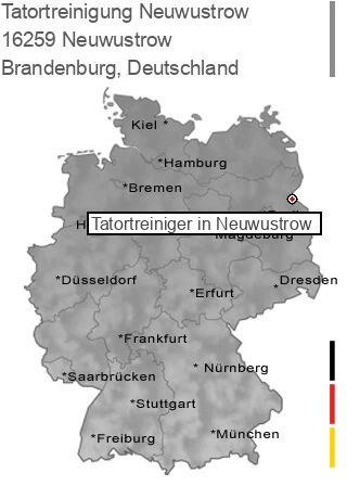 Tatortreinigung Neuwustrow, 16259 Neuwustrow