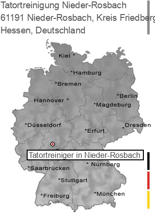Tatortreinigung Nieder-Rosbach, Kreis Friedberg, Hessen, 61191 Nieder-Rosbach