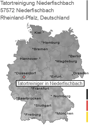 Tatortreinigung Niederfischbach, 57572 Niederfischbach