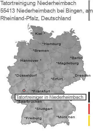 Tatortreinigung Niederheimbach bei Bingen, am Rhein, 55413 Niederheimbach