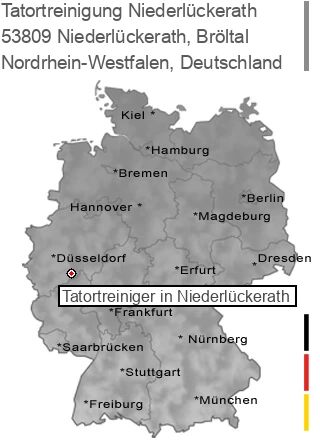 Tatortreinigung Niederlückerath, Bröltal, 53809 Niederlückerath