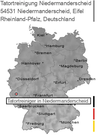 Tatortreinigung Niedermanderscheid, Eifel, 54531 Niedermanderscheid