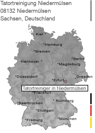 Tatortreinigung Niedermülsen, 08132 Niedermülsen