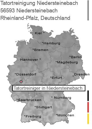 Tatortreinigung Niedersteinebach, 56593 Niedersteinebach