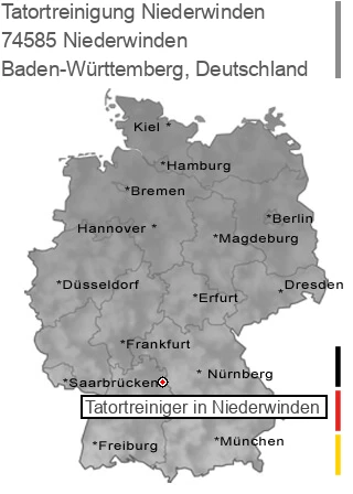 Tatortreinigung Niederwinden, 74585 Niederwinden