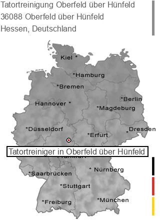 Tatortreinigung Oberfeld über Hünfeld, 36088 Oberfeld über Hünfeld