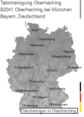 Tatortreinigung Oberhaching bei München, 82041 Oberhaching