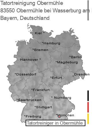 Tatortreinigung Obermühle bei Wasserburg am Inn, 83550 Obermühle