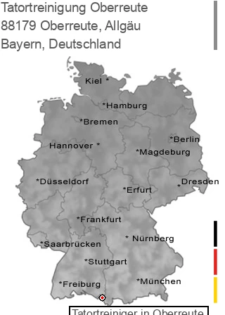 Tatortreinigung Oberreute, Allgäu, 88179 Oberreute