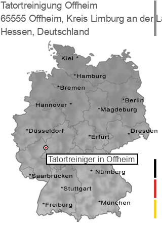 Tatortreinigung Offheim, Kreis Limburg an der Lahn, 65555 Offheim