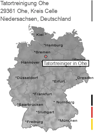 Tatortreinigung Ohe, Kreis Celle, 29361 Ohe