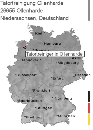 Tatortreinigung Ollenharde, 26655 Ollenharde