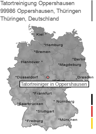 Tatortreinigung Oppershausen, Thüringen, 99986 Oppershausen