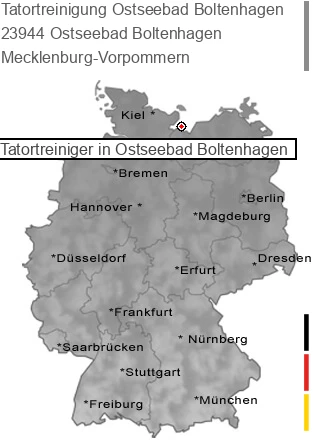 Tatortreinigung Ostseebad Boltenhagen, 23944 Ostseebad Boltenhagen