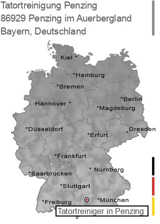 Tatortreinigung Penzing im Auerbergland, 86929 Penzing