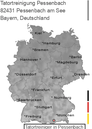 Tatortreinigung Pessenbach am See, 82431 Pessenbach