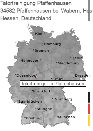 Tatortreinigung Pfaffenhausen bei Wabern, Hessen, 34582 Pfaffenhausen