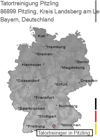 Tatortreinigung Pitzling, Kreis Landsberg am Lech, 86899 Pitzling