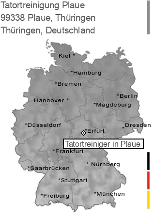 Tatortreinigung Plaue, Thüringen, 99338 Plaue