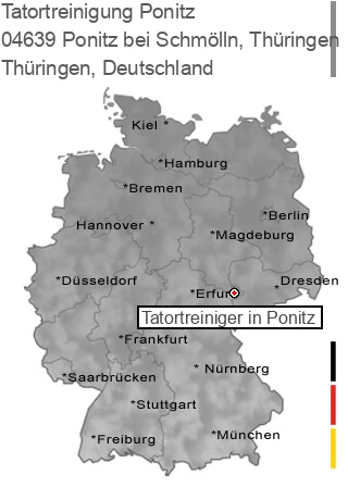 Tatortreinigung Ponitz bei Schmölln, Thüringen, 04639 Ponitz
