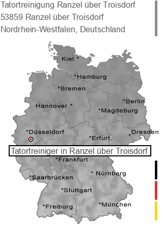Tatortreinigung Ranzel über Troisdorf, 53859 Ranzel über Troisdorf