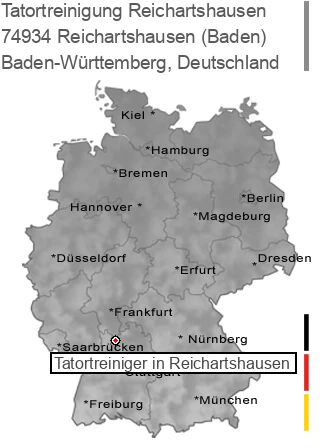 Tatortreinigung Reichartshausen (Baden), 74934 Reichartshausen