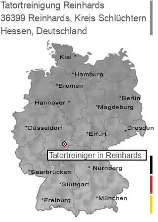 Tatortreinigung Reinhards, Kreis Schlüchtern, 36399 Reinhards