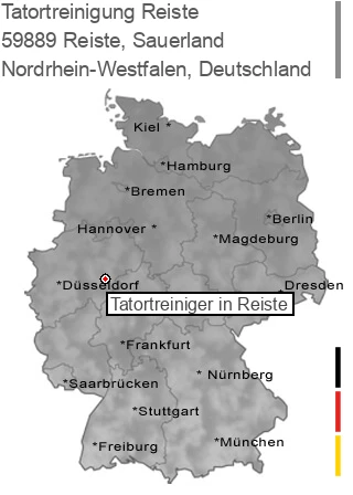 Tatortreinigung Reiste, Sauerland, 59889 Reiste