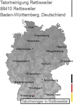 Tatortreinigung Rettisweiler, 88410 Rettisweiler