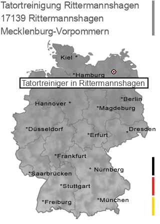 Tatortreinigung Rittermannshagen, 17139 Rittermannshagen
