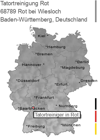 Tatortreinigung Rot bei Wiesloch, 68789 Rot