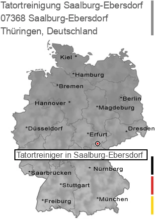 Tatortreinigung Saalburg-Ebersdorf, 07368 Saalburg-Ebersdorf