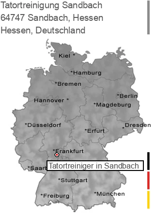 Tatortreinigung Sandbach, Hessen, 64747 Sandbach