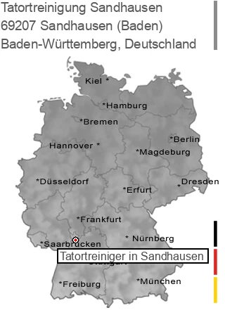 Tatortreinigung Sandhausen (Baden), 69207 Sandhausen