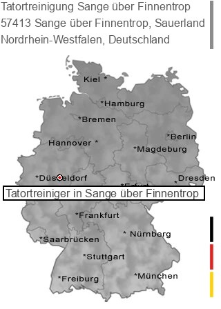 Tatortreinigung Sange über Finnentrop, Sauerland, 57413 Sange über Finnentrop