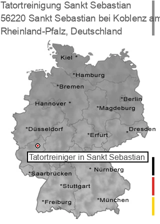Tatortreinigung Sankt Sebastian bei Koblenz am Rhein, 56220 Sankt Sebastian