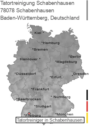 Tatortreinigung 78078 Schabenhausen, Baden-Württemberg Tatortreinigung Schabenhausen, 78078 Schabenhausen