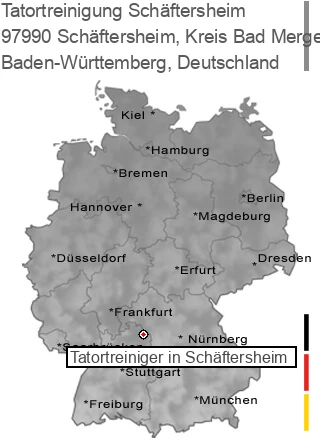 Tatortreinigung Schäftersheim, Kreis Bad Mergentheim, 97990 Schäftersheim